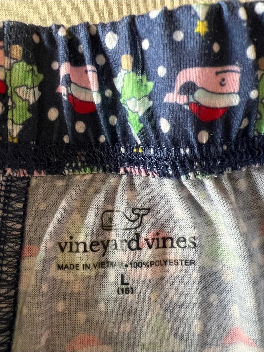 Vineyard Vines Navy Holiday Tree & Ornament Print Lounge Pants